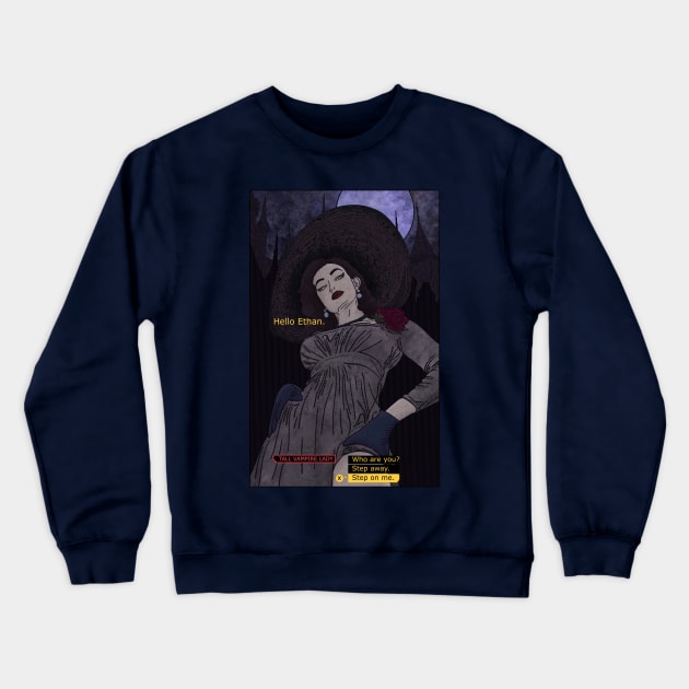 Tall Vampire Lady Crewneck Sweatshirt by zody